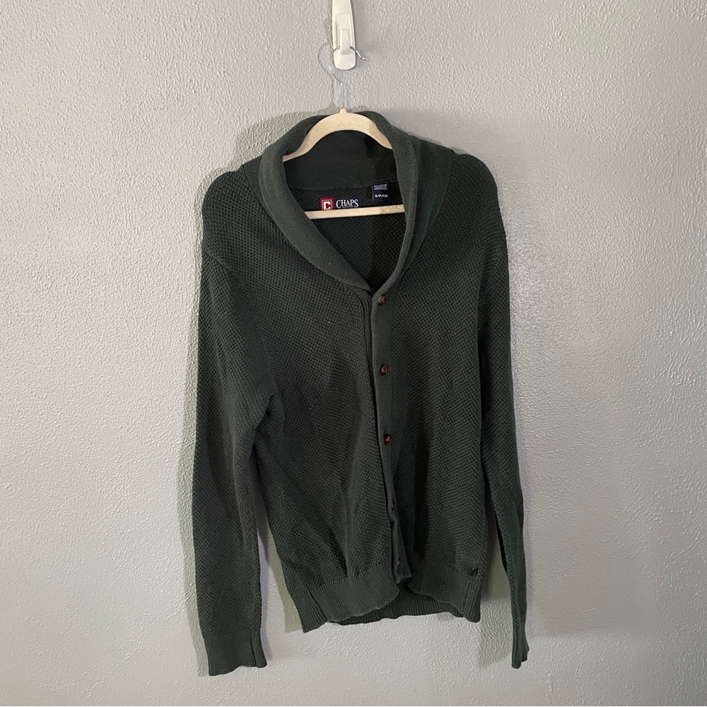 Vintage Chaps Forest Green Knit Cardigan Men’s Size S